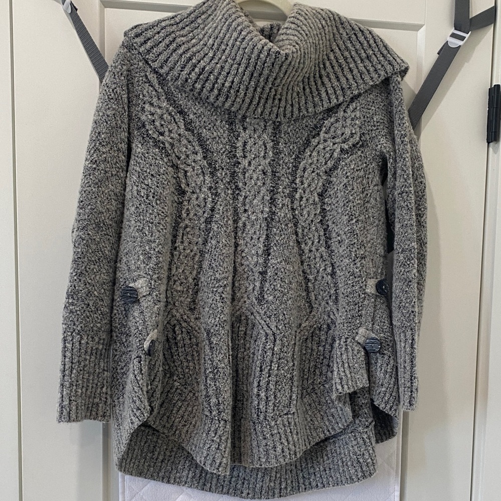 Angel Of The North Charcoal Cowl Neck Sweater